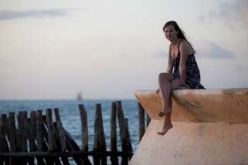 Girl at Manda Bay Resort