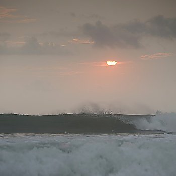 Sunset over Coast Rica seascape