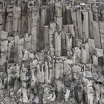 Basalt columns geological formation