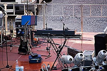 setup of a concert stage