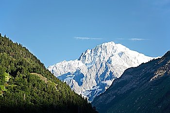 South face of Mont Blanc, Valle d´Aosta, Italy.