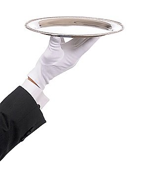 Butlers Gloved Hand With Tray