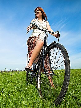 Girl with a bicycle