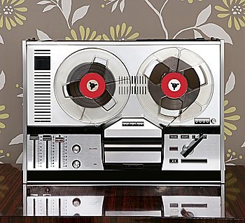 classic retro reel to reel open 60s vintage music recorder