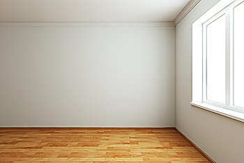3d rendering the empty room with window