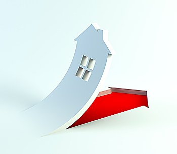 sign of symbolic house, 3d render
