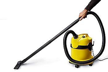 Yellow vacuum cleaner