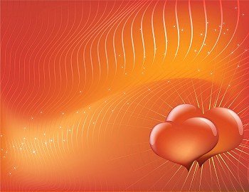 Vector illustration - abstract Valentine´s Day background made of curved lines