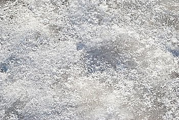 Texture of white snow can be used for background.