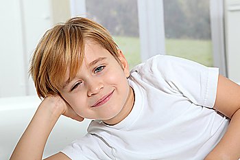 Portrait of 8-year-old boy