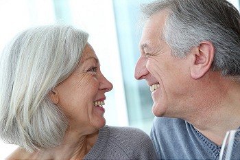 Portrait of happy in loved senior couple