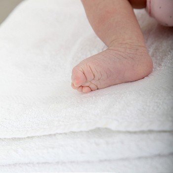 Closeup of baby foot