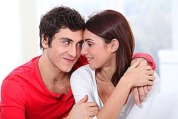 Portrait of young in loved couple