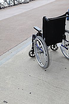 Closeup of wheelchair