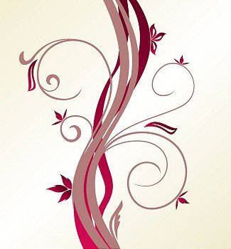 Abstract floral background, element for design, vector wave