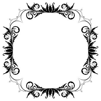 Illustration blank floral frame border. Vector