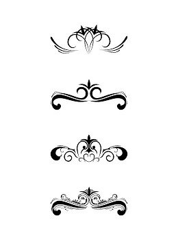 Swirl elements and monograms for design and decorate.