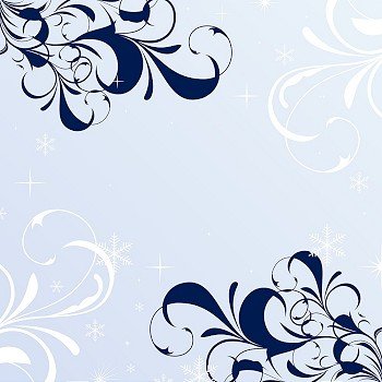 Winter floral background with snowflake. Vector