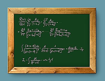 board green blackboard difficult mathematical integral formula math