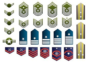 Military insignia isolated