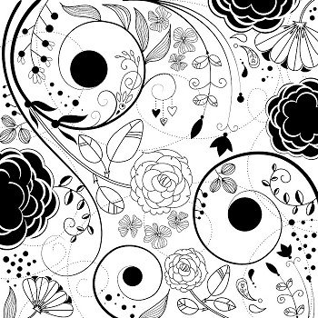 floral hand drawn background