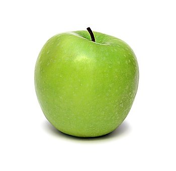 green apple fruit isolated on white