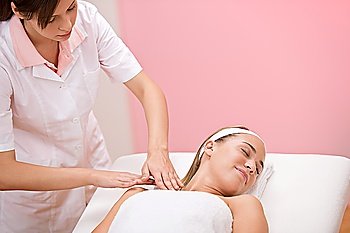 Body care - Woman receive luxury massage at day spa