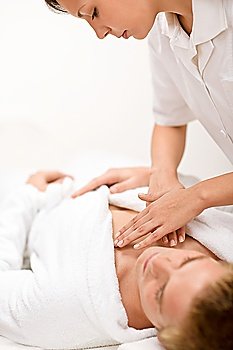 Male cosmetics - massage at day spa