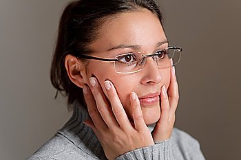 Designer glasses - portrait of successful architect woman