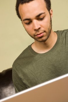 Young Man with Laptop