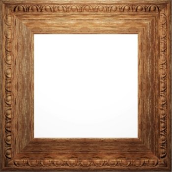 wooden antique frame made 3 D graphics
