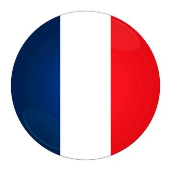 Abstract illustration: button with flag from France country