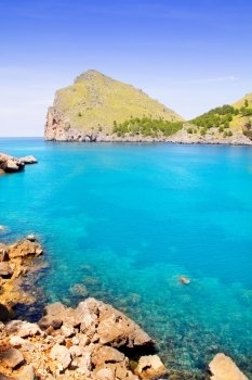 Escorca Sa Calobra beach in Mallorca balearic island from Spain