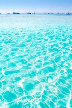 blue turquoise ripple Formentera water in Illetes beach if Balearic