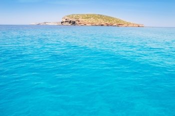 Ibiza Illa del Bosque island in San Antonio at Blue Balearic Mediterranean