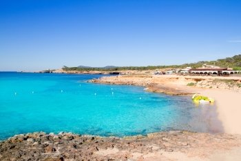 Ibiza cala Conta Conmte in San Antonio turquoise water