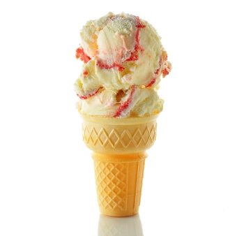 ice cream con on white background
