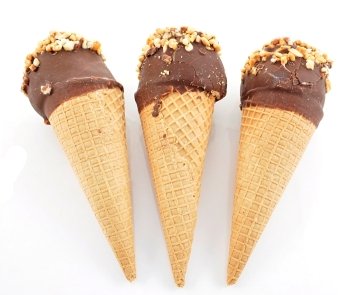 chocolate ice cream cones