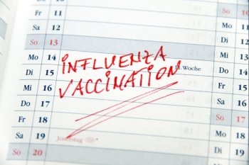 the note as a reminder to vaccinate vaccination (in english)