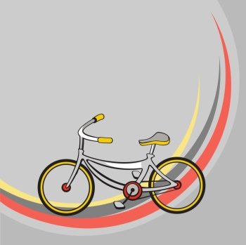 Vector illustration of  Transport Cartoon  . Little funny bicycle.
