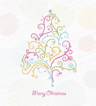 vector doodles christmas greeting card