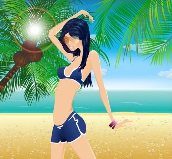 vector glamour summer background