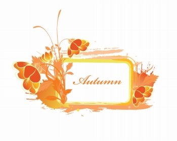 autumn floral frame
