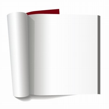 vector book with blank page