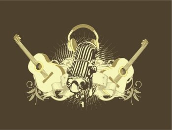 music t-shirt design vector illustration