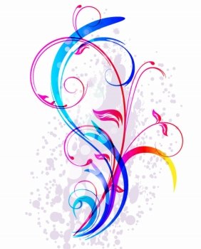 colorful floral elements vector illustration