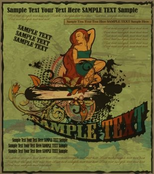 retro grunge poster vector illustration