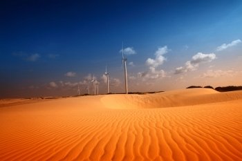 desert sand under blue sunny sky