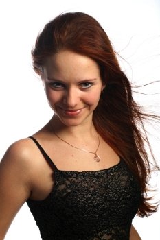 red hair model beautiful girl