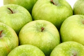 green apple background macro close up